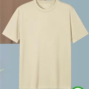 Sleek Unisex Classic Cream Short Sleeve Tee